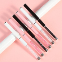 Nouvelle vente strass poignée doublure noire brosse à ongles personnaliser Kolinsky acrylique Nail Art Liner brosse 11mm poignée en cristal