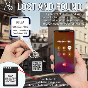 F10 พกพาสะดวก E-badge Anti‑Lost Tag พวงกุญแจกรอบรูปขนาดเล็ก 1.54 นิ้วจอแสดงผลอัจฉริยะ DIY ภาพที่กำหนดเองอุปกรณ์เสริมติดตามตำแหน่ง 190mAh - Product Image 5