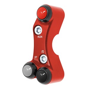 Interrupteur de guidon droit pour Kawasaki Ninja ZX-10R (trous décalés) (rouge) - Product Image 4