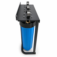 Sistema de Filtro de Agua por Ósmosis Inversa (RO) Personalizado de 20 Pulgadas, con Soporte para Debajo del Fregadero, Medidor de Flujo y Prefiltro