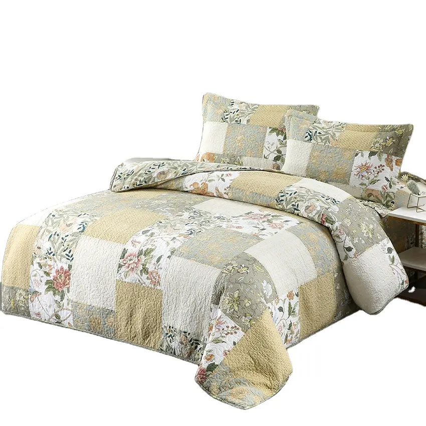 High Standard Home Bed Decor Custom Low Moq Bedspread Quilted Bedsheets Duvet Cover Bed Sheet Bedding Set