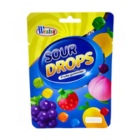 Sachets refermables en aluminium laminé, mini-sachets à fond plat pour bonbons, sacs Mylar de qualité alimentaire avec fermeture éclair pour bonbons gélifiés