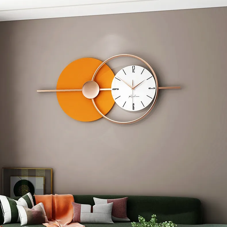 Horloge murale numérique en métal style nordique, grande montre de luxe en or, Design nordique moderne, bon marché, décoration de maison, vente en gros