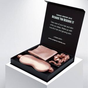 Juego de Fundas de Almohada de Seda de Morera 6A Orgánica, No Tóxica y de Lujo, con Antifaz y Coletero, en Caja de Regalo Cosida, para Uso en el Hogar y Hoteles - Product Image 1