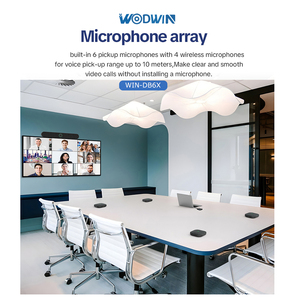 Système de Conférence Audio 4K UHD WODWIN WIN-DB6X avec IA, Cadrage Automatique, Suivi Vocal, Microphone Sans Fil Grand Angle 120° et <span class=keywords><strong>Barre</strong></span> de <span class=keywords><strong>Son</strong></span> - Product Image 4