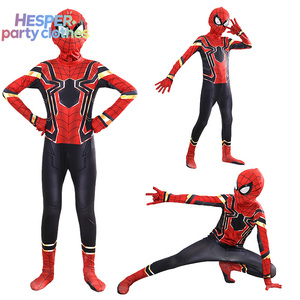 HESPER Vente en gros usine Costumes de personnages de films d'Halloween Masque de super-héros Spider-Man Combinaison pour adultes en tissu soie de lait - Product Image 3