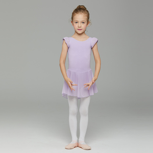 Enfants Filles <span class=keywords><strong>À</strong></span> Manches Courtes Rose Mince <span class=keywords><strong>Ballet</strong></span> Danse Justaucorps - Product Image 5