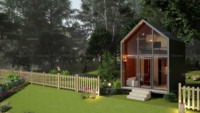 Villa préfabriquée de luxe en structure acier, cabane triangulaire en A, maison mobile modulaire miniature