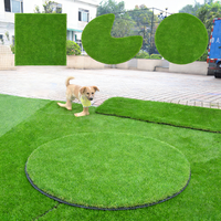 Césped Artificial Suave de Aspecto Natural |   Paneles de Césped Artificial Impermeables para Jardín Doméstico y Paisajismo Comercial