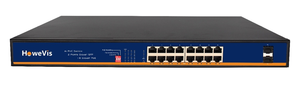 Howevis Gigabit <span class=keywords><strong>PoE</strong></span> chuyển đổi 10/100/1000Mbps <span class=keywords><strong>16</strong></span> cổng sợi Ethernet chuyển đổi dữ liệu Thiết bị xử lý - Product Image 2