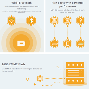 ใหม่ล่าสุดสีส้ม Pi 4B คณะกรรมการพัฒนา Rockchip RK3399 NPU โอเพนซอร์สเดียวบอร์ดคอมพิวเตอร์ - Product Image 6