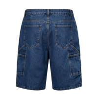 Shorts cargo pour hommes, multi-poches, coupe ample, en coton délavé, style charpentier, en denim, vente en gros