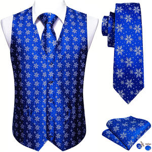 <strong>Mens</strong> <strong>Christmas</strong> Party Tuxedo Suit Vest Holiday Xmas <strong>Waistcoat</strong> Tie/Bowtie Set for Sale - Product Image 2