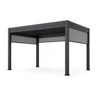 Gazebo en aluminium imperméable moderne de haute qualité avec auvent de jardin sur le toit