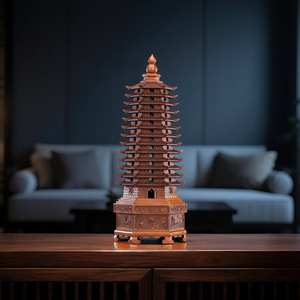 Pagoda Wenchang, adorno de bronce, cobre púrpura, Feng Shui, decoración para el hogar, oficina, estudio, regalo para estudiantes, Año Nuevo Chino - Product Image 2