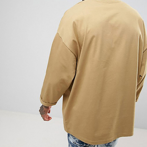 เสื้อยืดผ้าฝ้ายสำหรับผู้ชายเสื้อยืดโอเวอร์ไซซ์ธรรมดาสไตล์สตรีทแวร์หรูหราพิมพ์ลาย220gsm ว่างเปล่า - Product Image 3