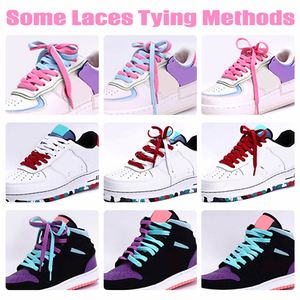 Lacets de chaussures AF 36 couleurs pour baskets, lacets plats épais de 8 mm de haute qualité, lacets de tennis en polyester monocouche - Product Image 3