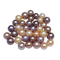 Perle Mabe blanche demi-ronde de haute qualité, à fort lustre, 8-13 mm