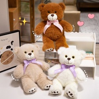 Ours en peluche mignon avec nœud papillon 30 cm, ours en peluche doux pour la Saint-Valentin, idéal pour câliner, prix d'usine en gros, conception personnalisée