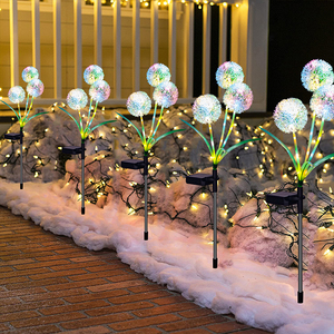 Lampes solaires d'extérieur en forme de pissenlit, 3 têtes, LED multicolores, IP65, étanches, pour jardin, allée, cour - Product Image 2
