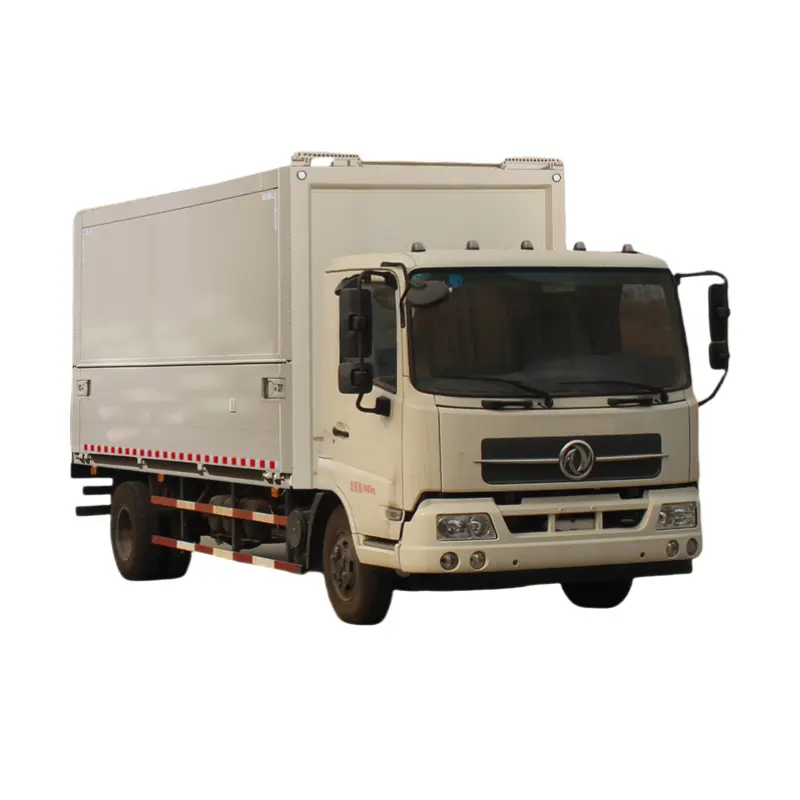 Dongfong dijual truk van lebar sayap 4x2 5-10ton truk daging transportasi digunakan truk freezer kecil