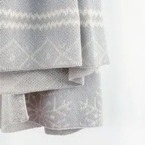 Зимние одеяла Рождественский снег зигзаг полосатые одеяла для табака движущийся диван одеяло для сна крупный вязаный Утяжеленный пользовательский плед