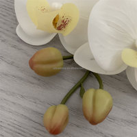 E-240 Grosir Dekorasi Bunga Pernikahan Hotel Rumah Cabang Besar Putih Phalaenopsis Buatan Sentuhan Realistis