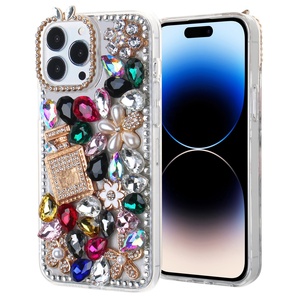 เคสโทรศัพท์กันกระแทกแบบมีวงแหวนแม่เหล็ก รุ่นหรูหรา ประดับเพชร วัสดุ TPU+PC สำหรับ 15/14/13/12 Pro Max หลายสี - Product Image 3