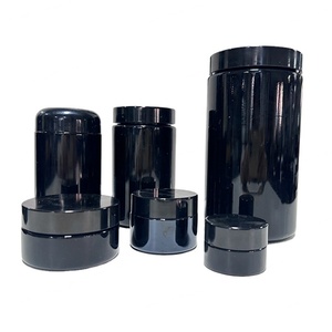 Cuctom logo 100 150 200 250 g Uv Stash Jar Violet Airtight Glass Cream Jar 50ml 100% Natural Dark Violet Glass Jars 100ml - Product Image 1