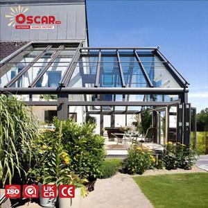 Invernadero Triangular para Patio Trasero, Casa de Cristal, Solárium para Climas Fríos en Europa, Ideal para <span class=keywords><strong>Cultivo</strong></span> de Plantas y Relajación - Product Image 1