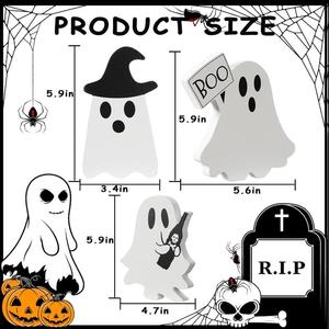 Decoraciones de Fantasmas de Halloween de PVC para Exteriores, Adornos para Fiestas con Sombrero de Bruja y Juego de Botellas para Decoración de Halloween - Product Image 5