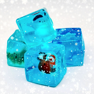 Christmas <b>Night</b> <b>Lights</b> Ice Block Squishy Toys Maltose Slow Rebound <b>Night</b> <b>Lights</b> Snowflake Cube Decompression Toys - Product Image 2
