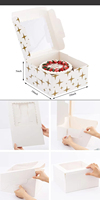 Boîtes à bonbons en papier kraft pour hamburger de mariage spécial avec couvercle transparent
