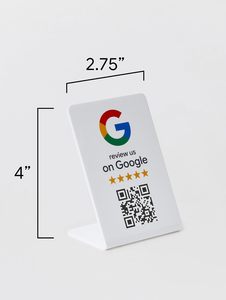 Support d'affichage de code QR personnalisé avec puce NFC sans contact, carte cadeau Google Play, avis Google, support de code QR, panneau d'affichage - Product Image 2