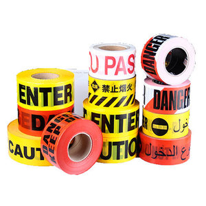 Dingfei Venta caliente personalizar PE impreso <span class=keywords><strong>cinta</strong></span> <span class=keywords><strong>de</strong></span> advertencia señal adherencia para barrera <span class=keywords><strong>de</strong></span> seguridad - Product Image 1