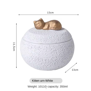 Modern Eco-Friendly cerâmica Pet urna impermeável biodegradável Memorial Funeral caixão personalizado para gatos e cães - Product Image 3