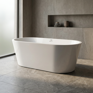 Bañera Ovalada Moderna de Acrílico, Independiente, para Uso en Interiores de Hoteles y Villas, con Función de Remojo - Product Image 1