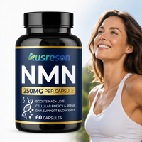 Capsules dures NMN à marque privée avec Resvératrol pour la gestion de l'énergie et la stimulation du NAD – Suppléments 1000mg de Vitamine Pure NMN