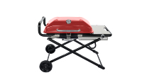 Barbecue à gaz pliable compact extra large, hauteur réglable, design moderne, surface de cuisson surdimensionnée, chariot, finition thermolaquée