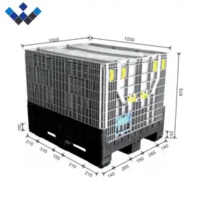 大容量重型可折叠镀锌折叠托盘箱集装箱托盘箱塑料托盘箱