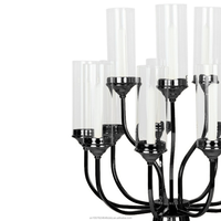 ZM018 Exquisite 48 "Grand Chandelier Noir à 12 Bras-Idéal pour le centre de table de mariage et d'événement