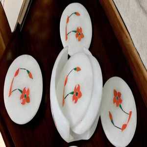 Modern Marble Coasters Set Natural Stone Luxury Home Decor Office Kitchen Hotel Restaurant ANURAG HANDICRAFT Gifts - Product Image 4