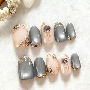 Lot de 30 <span class=keywords><strong>faux</strong></span> <span class=keywords><strong>ongles</strong></span> français en ABS, à coller, personnalisables, pour salon de manucure - Product Image 2