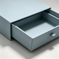 Boîte cadeau écologique recyclable haut de gamme, résistante aux chocs, légère, avec tiroir coulissant et doublure en mousse pour ensemble de maquillage