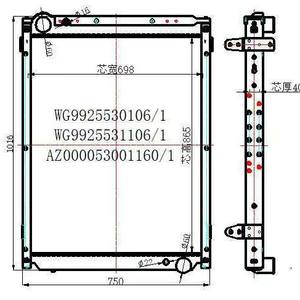 Radiateur de camion haute performance et robuste pour Sinotruk Howo Shandeka T7HC7HT5G Haohan WG9925531106, fabriqué en plastique durable Actros - Product Image 4