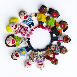 Kleuterschool Vroeg Onderwijs Handpop Familie Moeder Vader Ouderen Ouder-kind Interactie Verhalen vertellen Rekwisieten Polyester PP Katoen - Product Image 3
