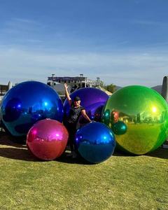 Boule miroir flottante gonflable de grande taille 200 cm 2 m 79 pouces, en PVC coloré, pour la publicité, globe à neige pour bar, événement, fête, décoration, ballon - Product Image 1