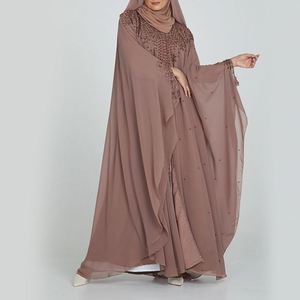 Moda pizzo moderno islamico T Shirt Bisht <span class=keywords><strong>arabo</strong></span> Jubah abiti musulmani morbidi e per le donne con inverno <span class=keywords><strong>Abaya</strong></span> - Product Image 4