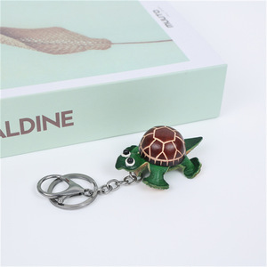Hot Genuine Leather Coin Holder Keychain Cowhide Bag Pendant for Boys and Girls Mini Cute Turtle Design <strong>Car</strong> <strong>Key</strong> <strong>Ring</strong> - Product Image 4