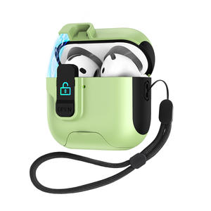 <span class=keywords><strong>Coque</strong></span> d'écouteur 3D monobloc améliorée Clip de verrouillage antidérapant + support de téléphone caché Étui anti-choc résistant à l'huile pour <span class=keywords><strong>Pro</strong></span>/Pro2 - Product Image 4